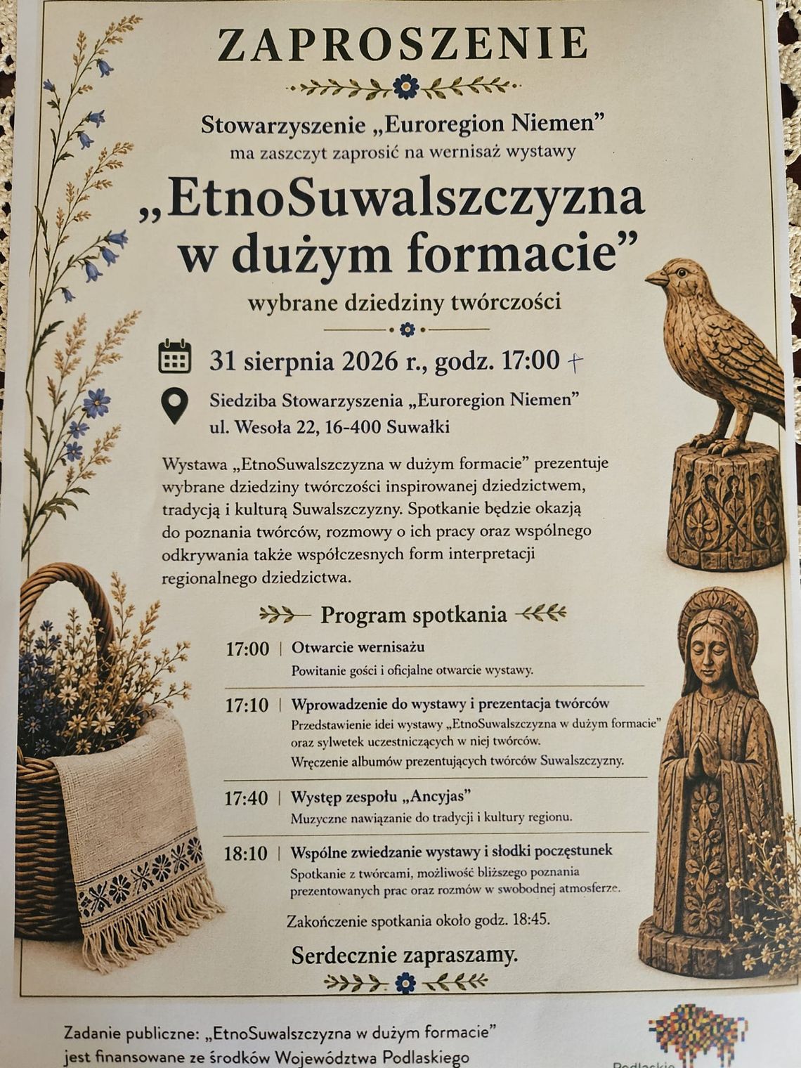 „EtnoSuwalszczyzna w dużym formacie”. Wernisaż już 31 sierpnia w Suwałkach