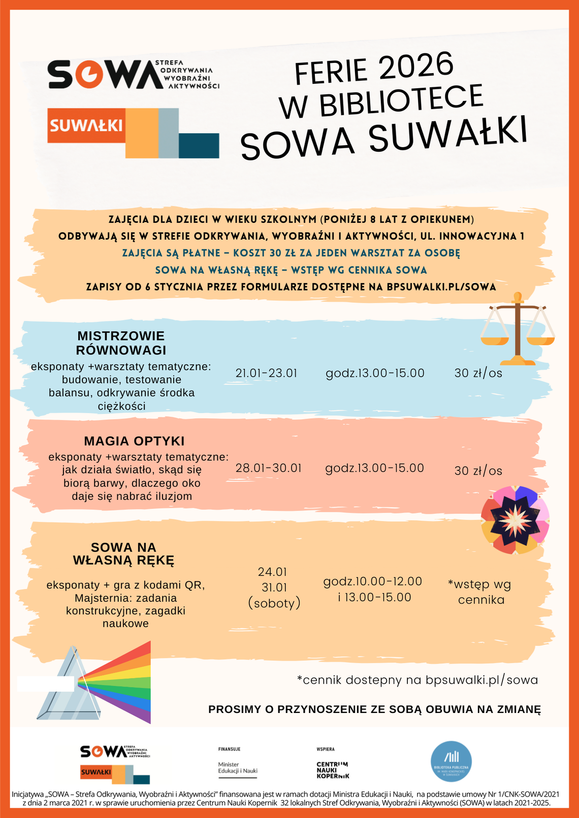 Ferie bez nudy! Zimowa zabawa z nauką w SOWA Suwałki