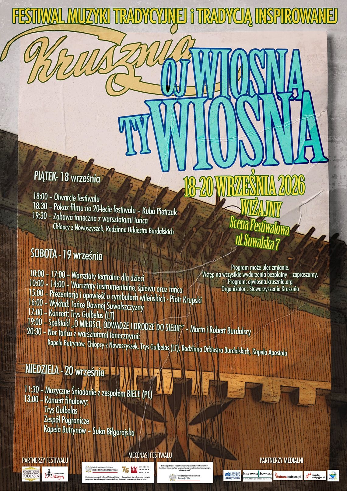 Festiwal „Oj Wiosna Ty Wiosna” już we wrześniu w Wiżajnach
