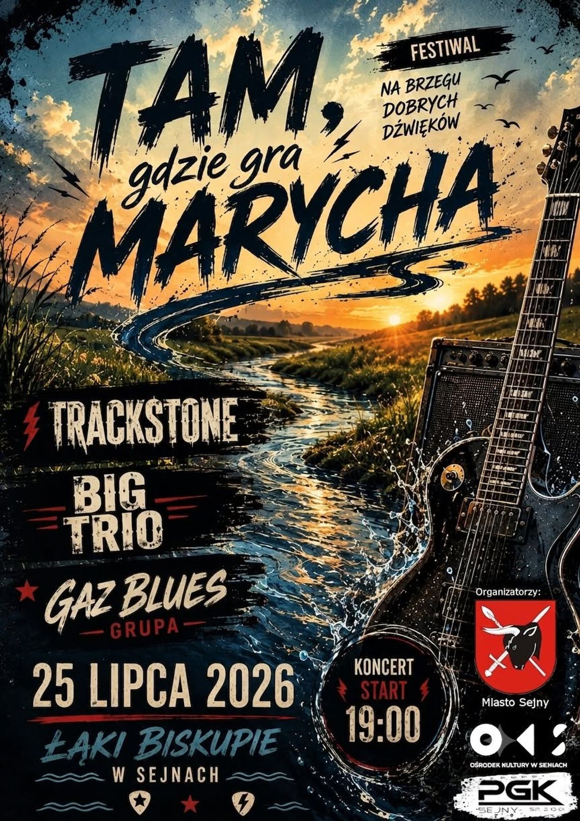 Festiwal „Tam, gdzie gra Marycha”. Rock i blues zabrzmią na Łąkach Biskupich w Sejnach