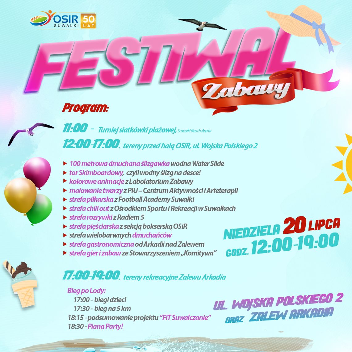 🎉 Festiwal Zabawy – moc atrakcji dla całych rodzin już 20 lipca!