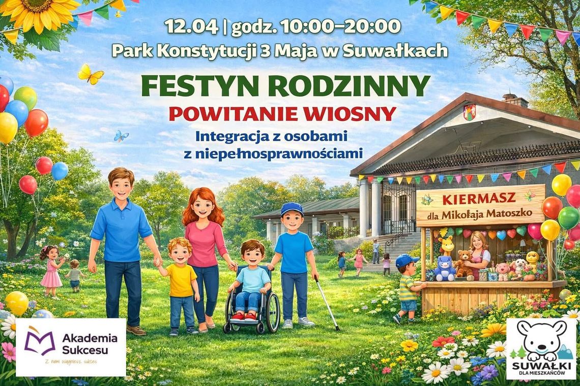 Festyn Rodzinny dla Mikołajka w Suwałkach. Wspólne powitanie wiosny i pomoc w jednym