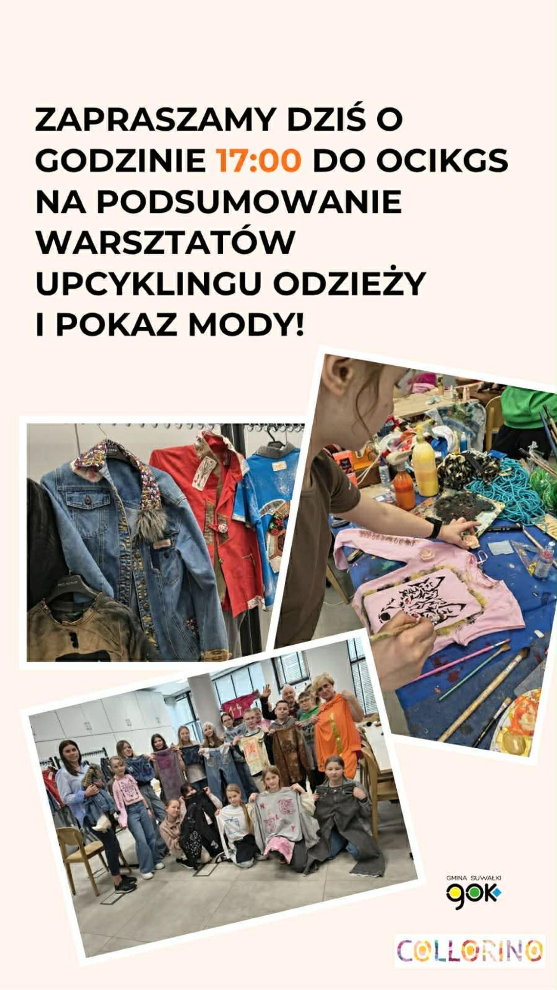 Finał warsztatów upcyklingu odzieży w Płocicznie-Tartak