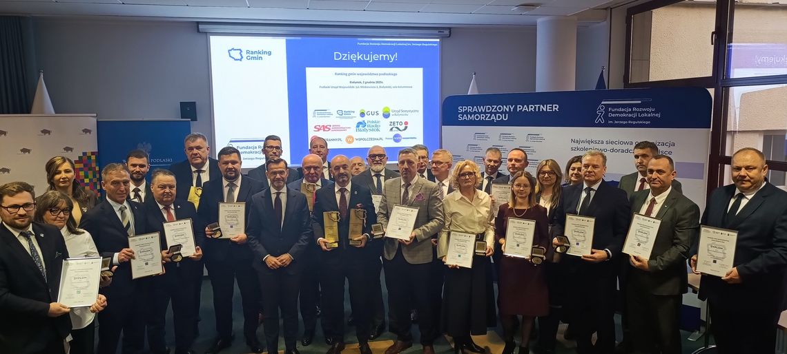 Gmina Suwałki na podium Rankingu Gmin Województwa Podlaskiego 2025! Gmina Suwałki na podium Rankingu Gmin Województwa Podlaskiego 2025!