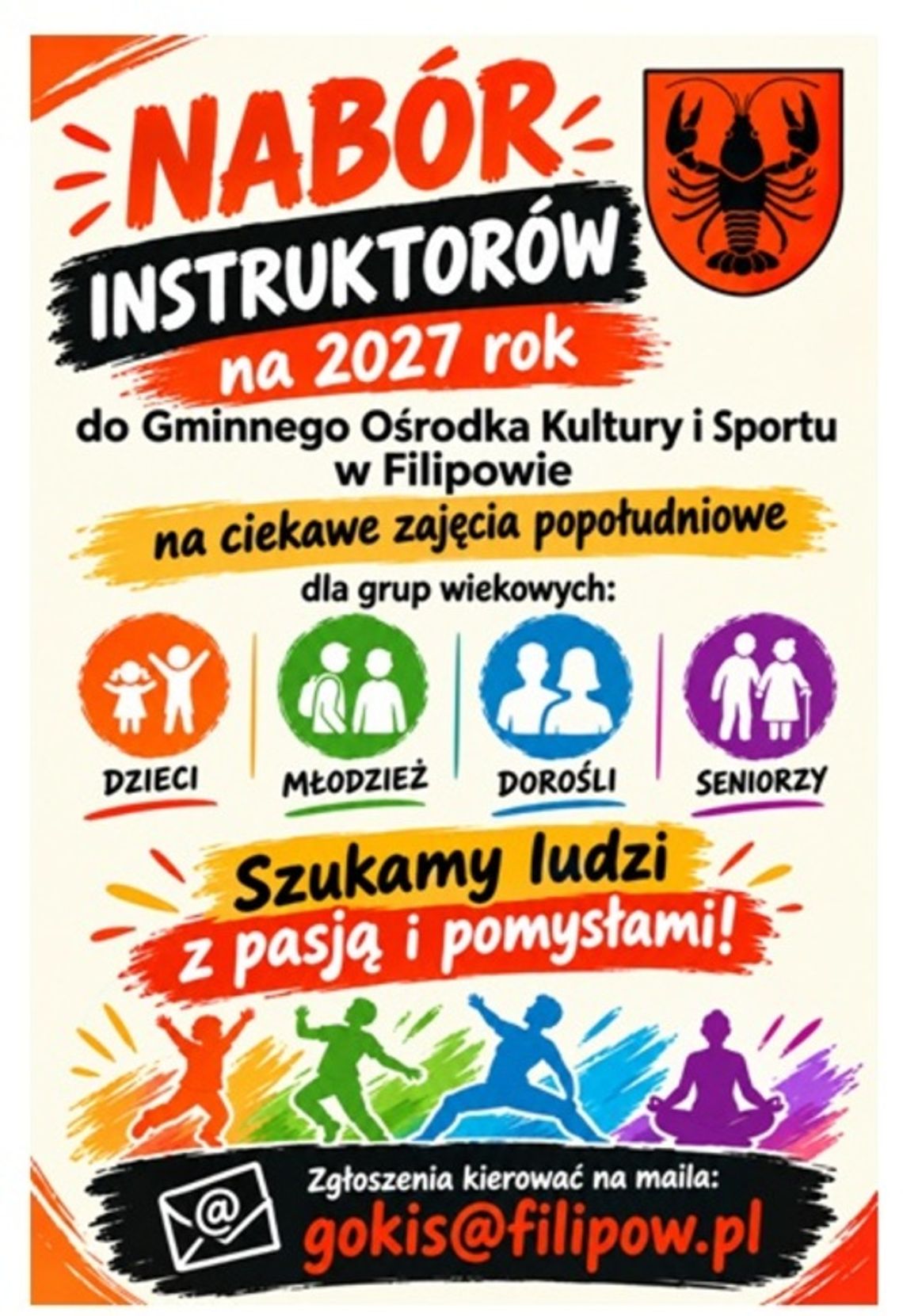 GOKiS Filipów szuka instruktorów na 2027 rok. Liczą się pasja i pomysły GOKiS Filipów szuka instruktorów na 2027 rok. Liczą się pasja i pomysły