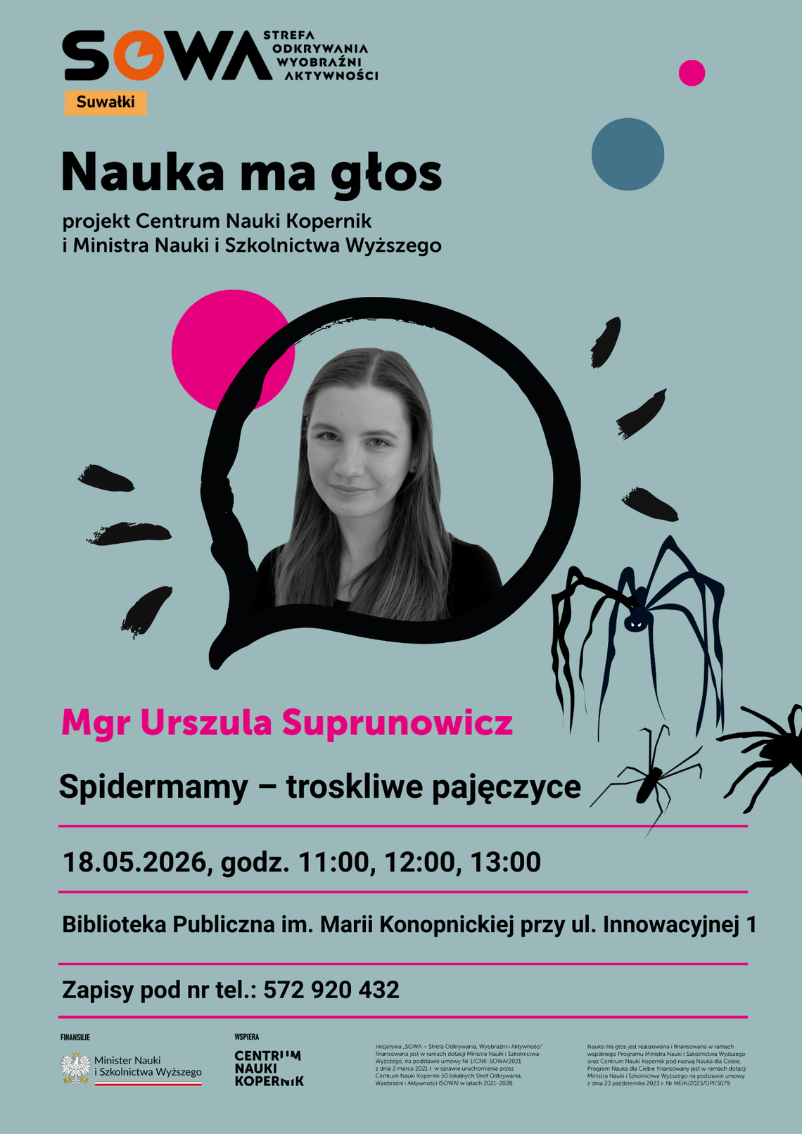 „Hakerzy pajęczych kokonów” w suwalskiej Strefie SOWA. Naukowe spotkanie o fascynującym świecie pająków „Hakerzy pajęczych kokonów” w suwalskiej Strefie SOWA. Naukowe spotkanie o fascynującym świecie pająków