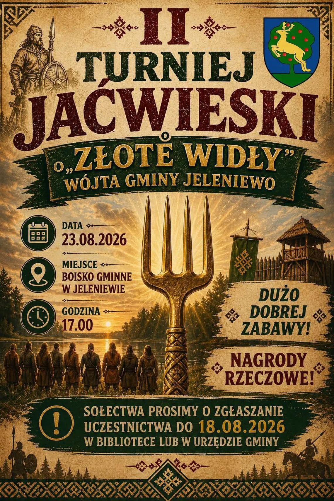 II Turniej Jaćwieski o „Złote Widły” już 23 sierpnia. Sołectwa Gminy Jeleniewo staną do rywalizacji
