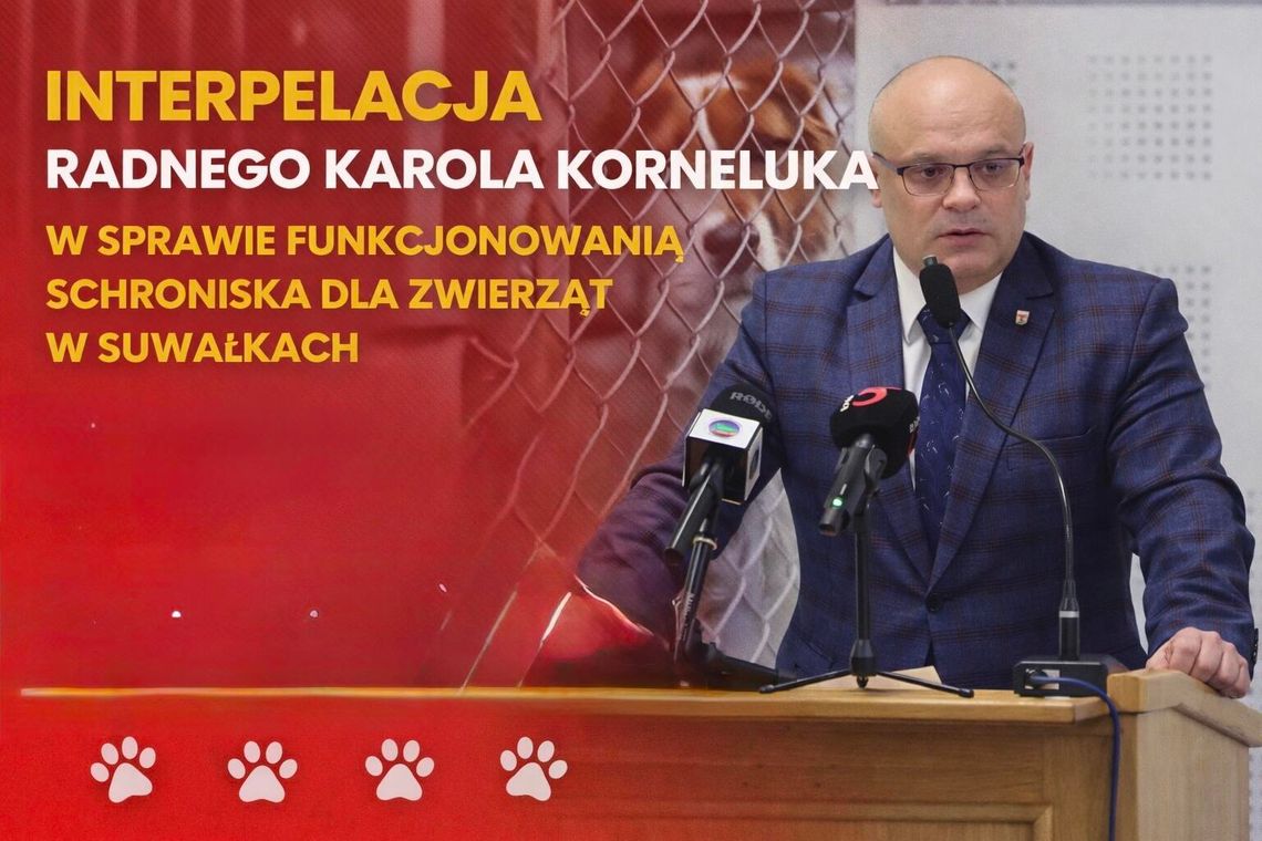 Interpelacja radnego Karola Korneluka w sprawie funkcjonowania schroniska dla zwierząt w Suwałkach