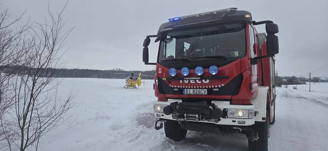 🚁 Interwencja służb w Przejmie Wysokiej – zabezpieczenie lądowiska LPR
