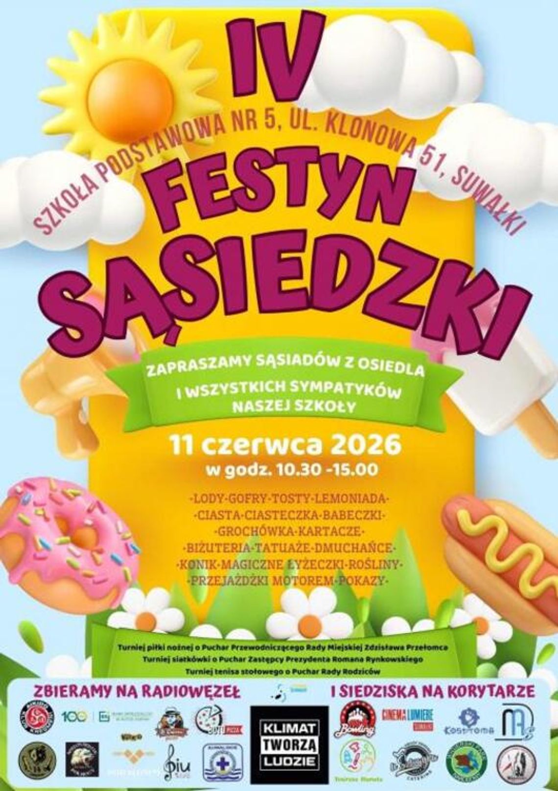 🎉 IV Festyn Sąsiedzki w SP5 w Suwałkach. Moc atrakcji, turnieje sportowe i wspólna zabawa 🎉 IV Festyn Sąsiedzki w SP5 w Suwałkach. Moc atrakcji, turnieje sportowe i wspólna zabawa