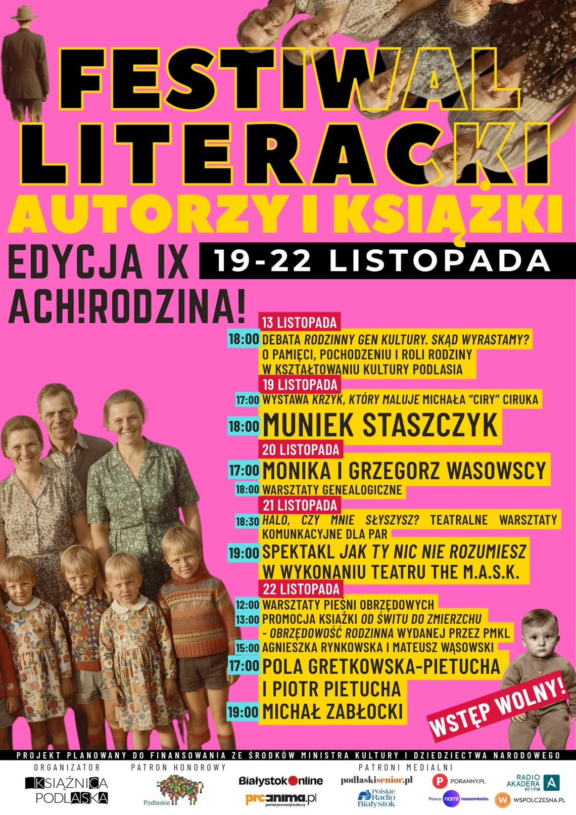 📖 IX Festiwal Literacki „Autorzy i Książki. Ach! Rodzina!” już w listopadzie w Białymstoku! 💛 📖 IX Festiwal Literacki „Autorzy i Książki. Ach! Rodzina!” już w listopadzie w Białymstoku! 💛