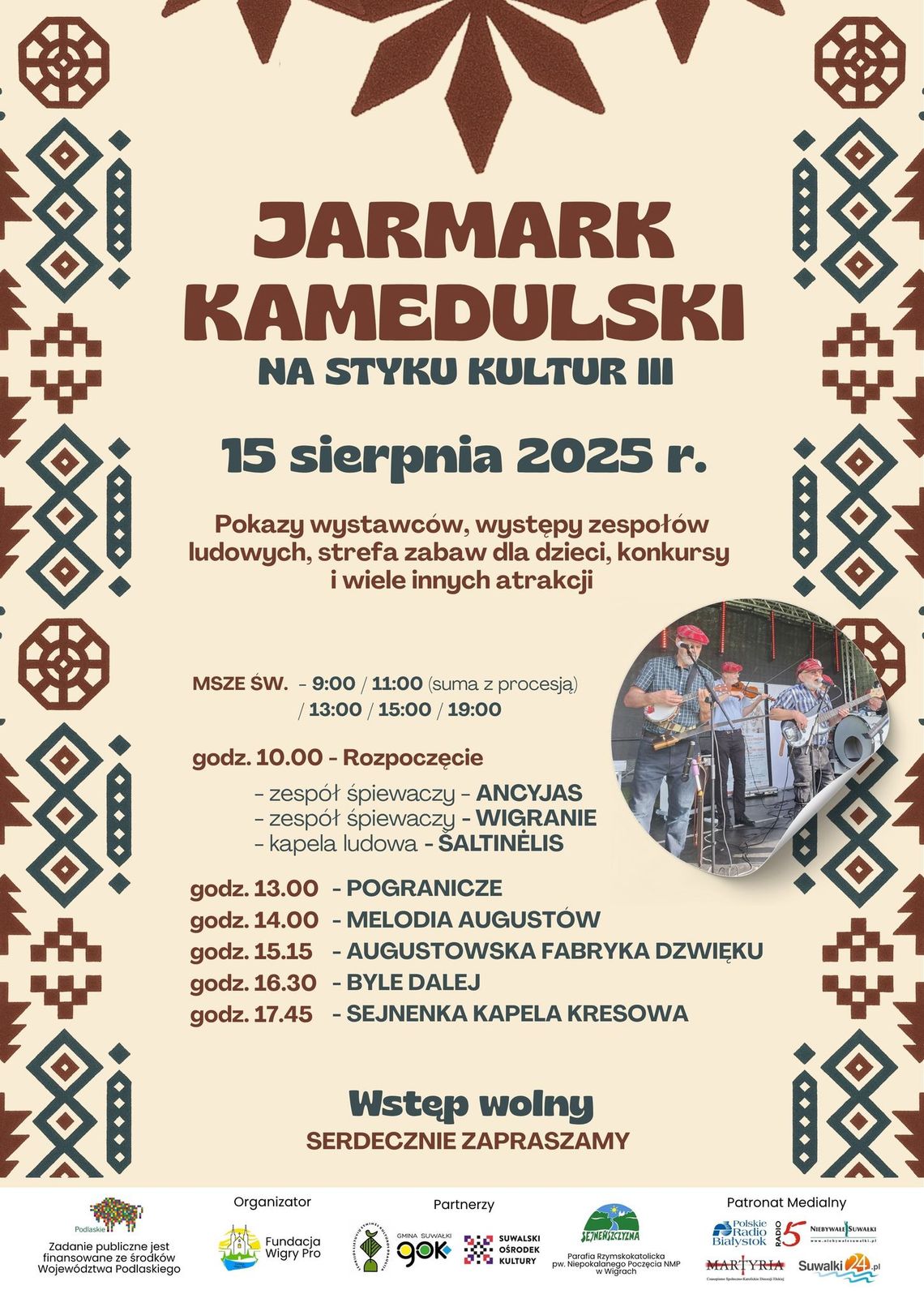 🌿🎶 „Jarmark Kamedulski na styku kultur III” już 15 sierpnia w Wigrach!