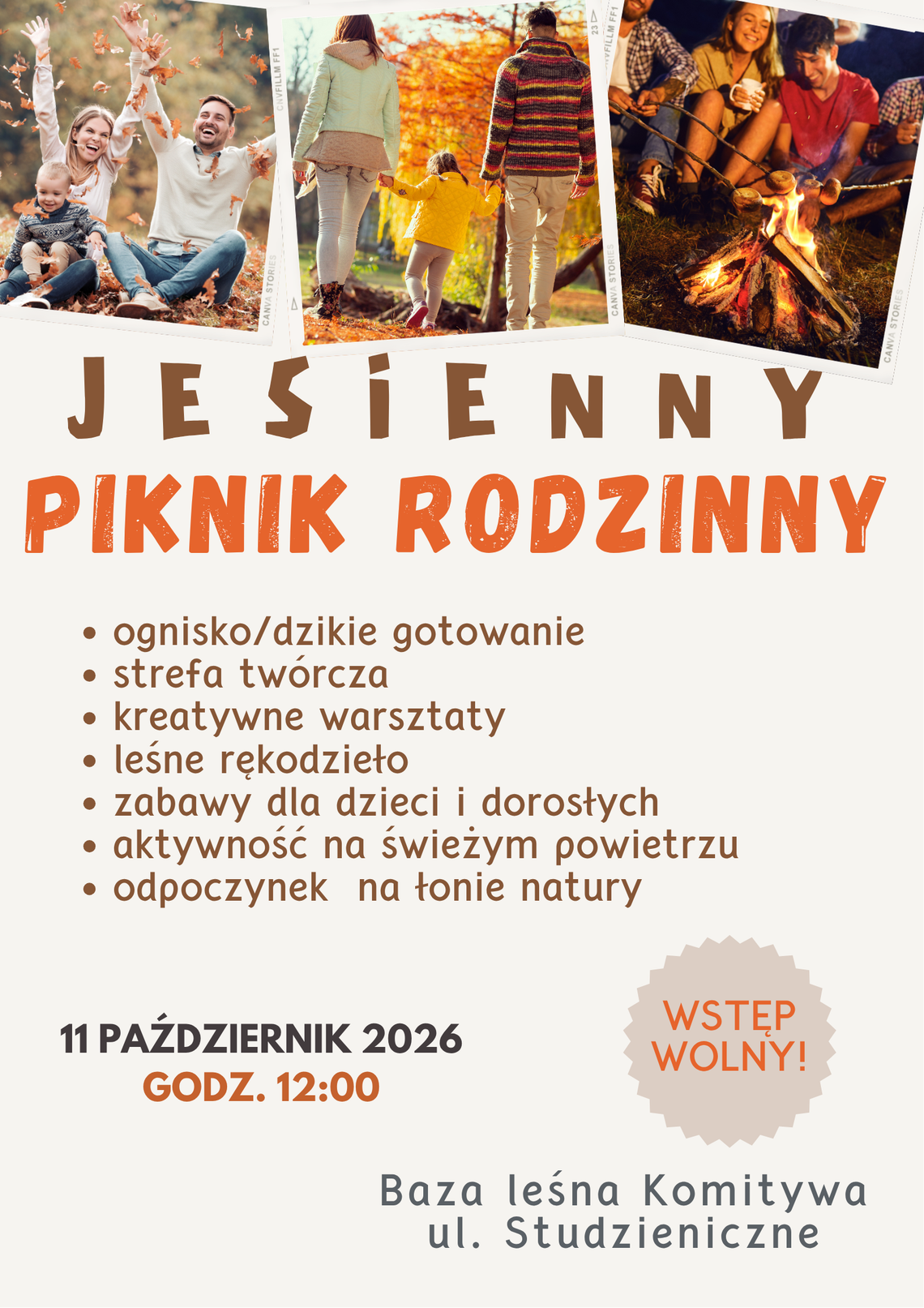 Jesienny Piknik Rodzinny w Suwałkach. Niedziela pełna natury, zabawy i kreatywnych atrakcji