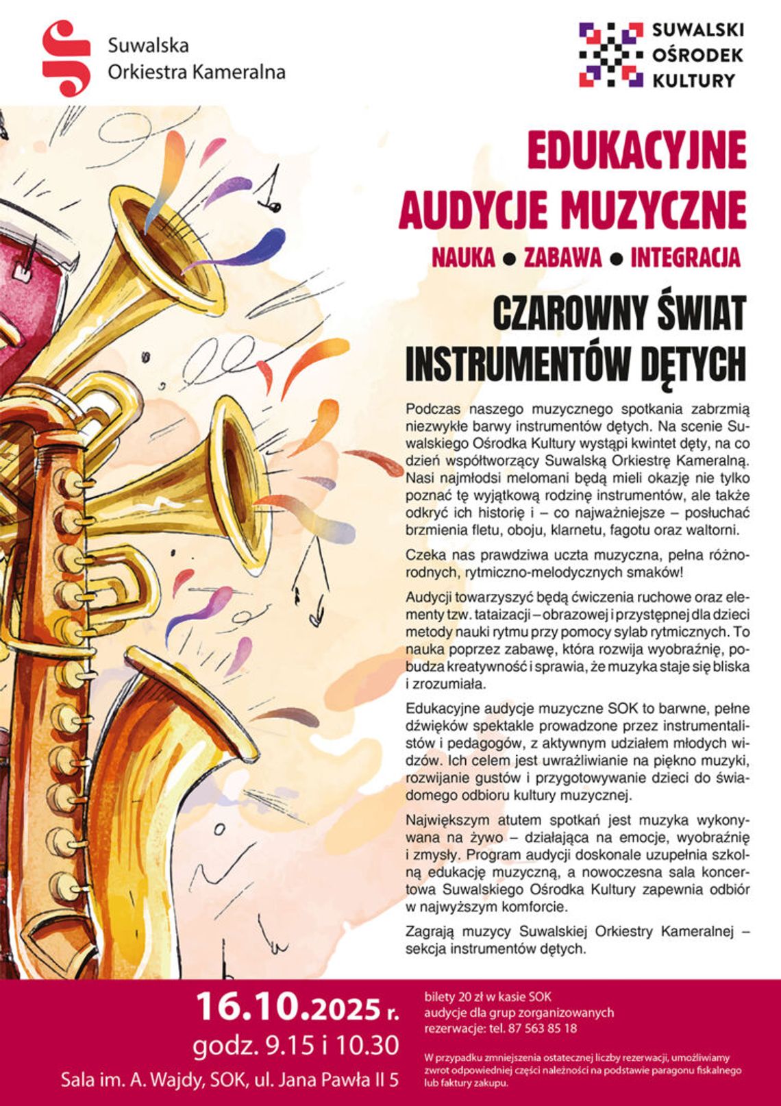 Już za tydzień – Edukacyjne Audycje Muzyczne w Suwalskim Ośrodku Kultury! 🎶