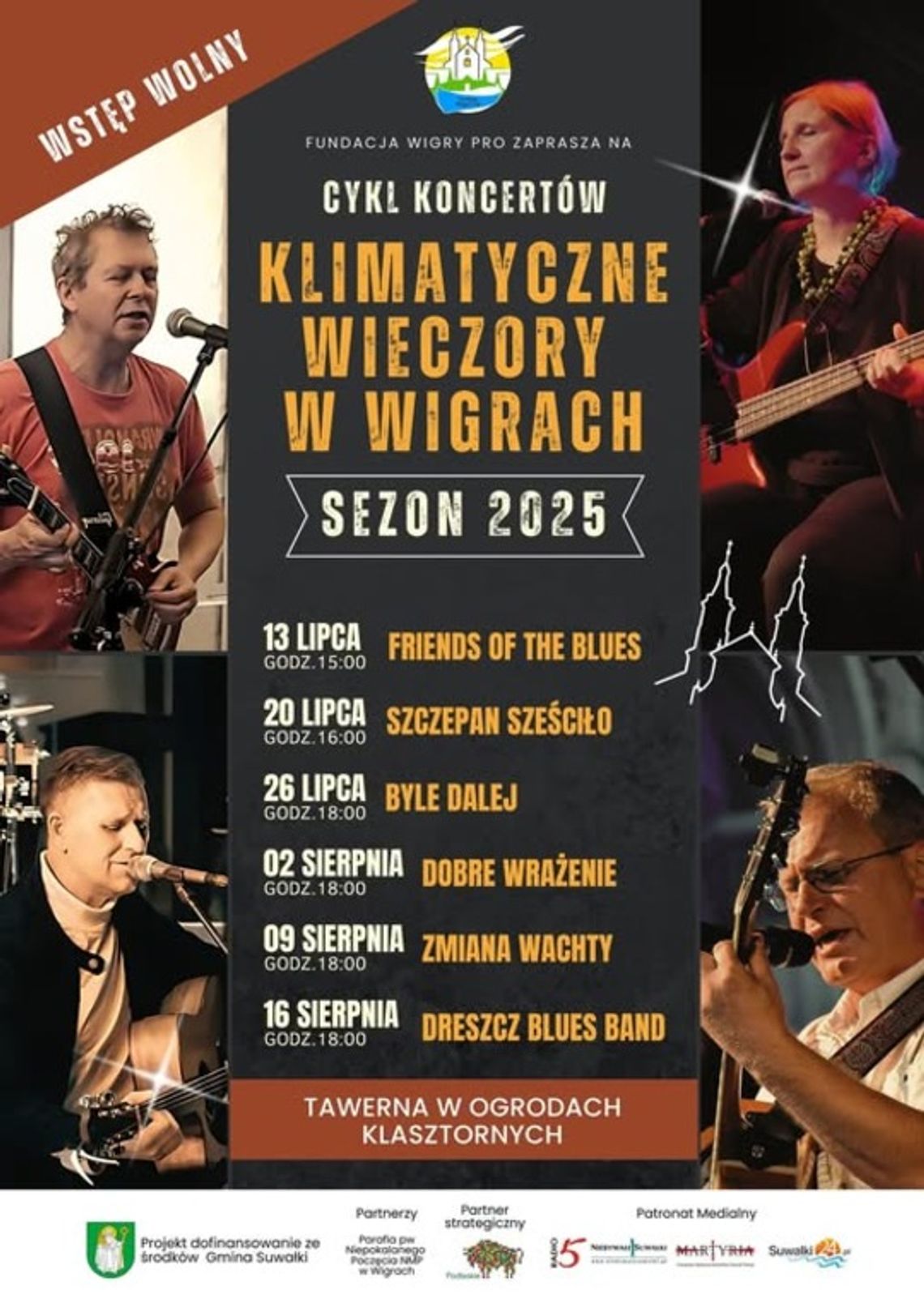 🎸 Klimatyczne Wieczory w Wigrach 2025 – cykl koncertów pełnych emocji!