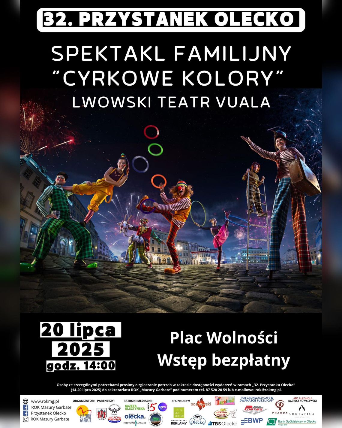🎪 Kolorowa finałowa fiesta na 32. Przystanku Olecko! „Cyrkowe Kolory” już 20 lipca