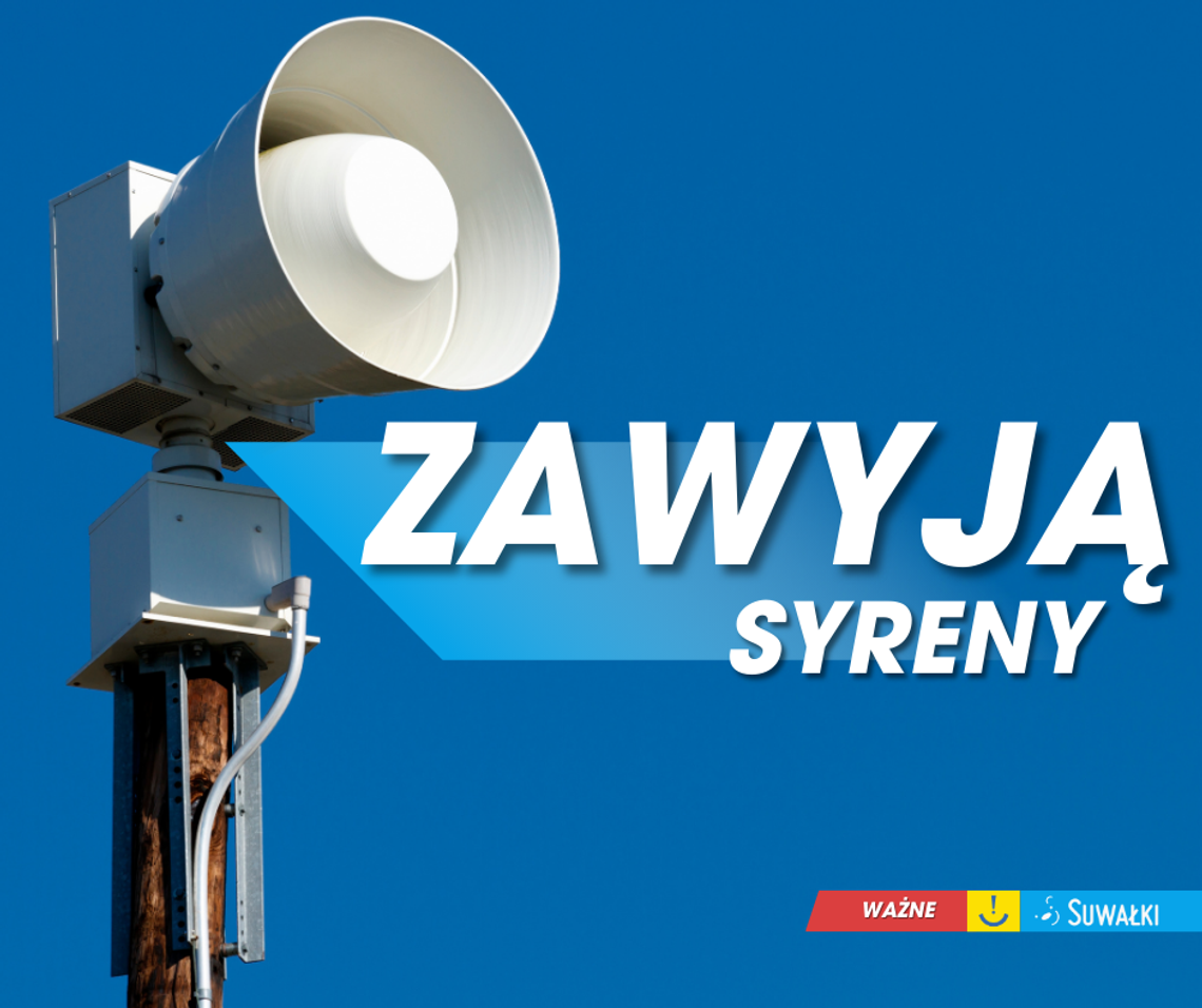 🚨 Komunikat: syreny alarmowe w Suwałkach – 28 sierpnia i 1 września
