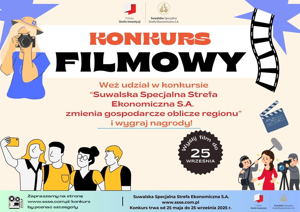 🎬 Konkurs filmowy dla uczniów techników i szkół branżowych – pokaż, jak SSSE zmienia region!