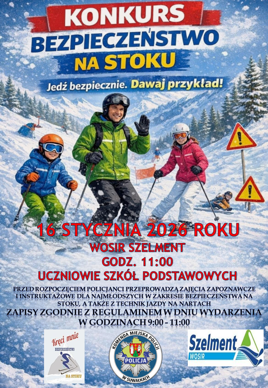 Konkurs narciarski „Bezpieczeństwo na stoku” w Szelmencie Konkurs narciarski „Bezpieczeństwo na stoku” w Szelmencie