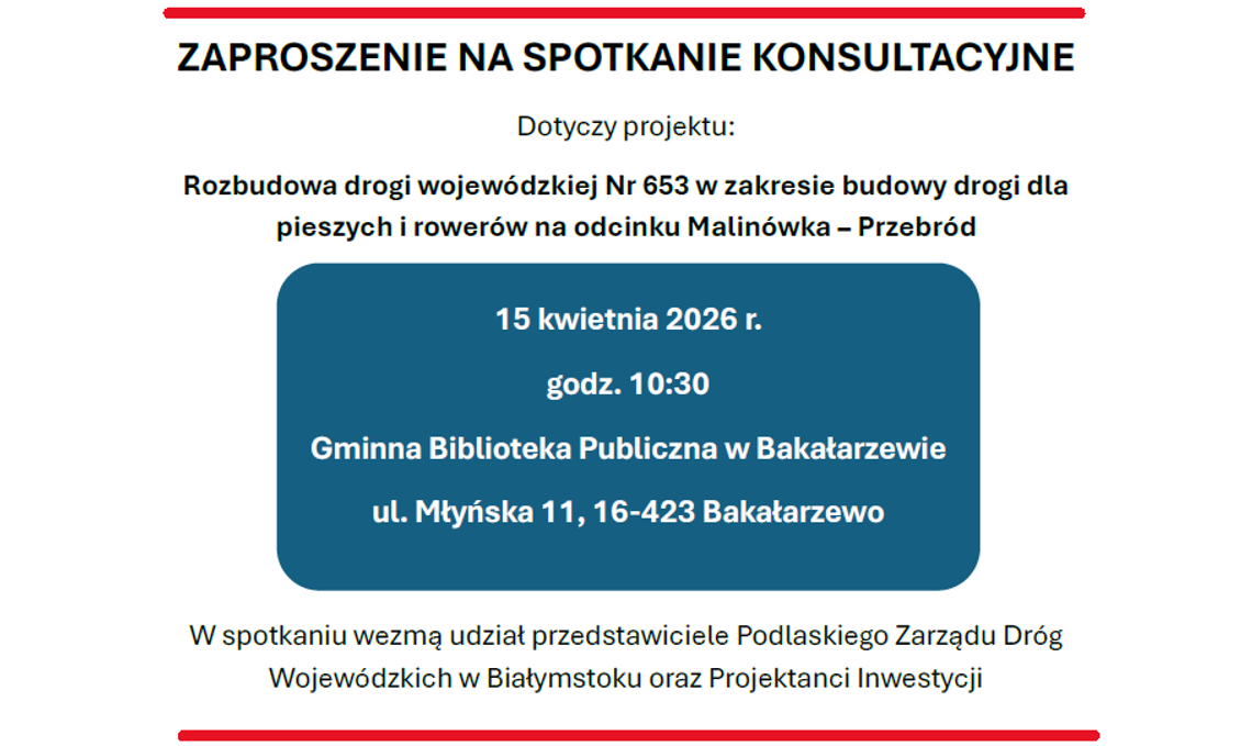 Konsultacje w sprawie rozbudowy drogi 653. Mieszkańcy mogą zabrać głos