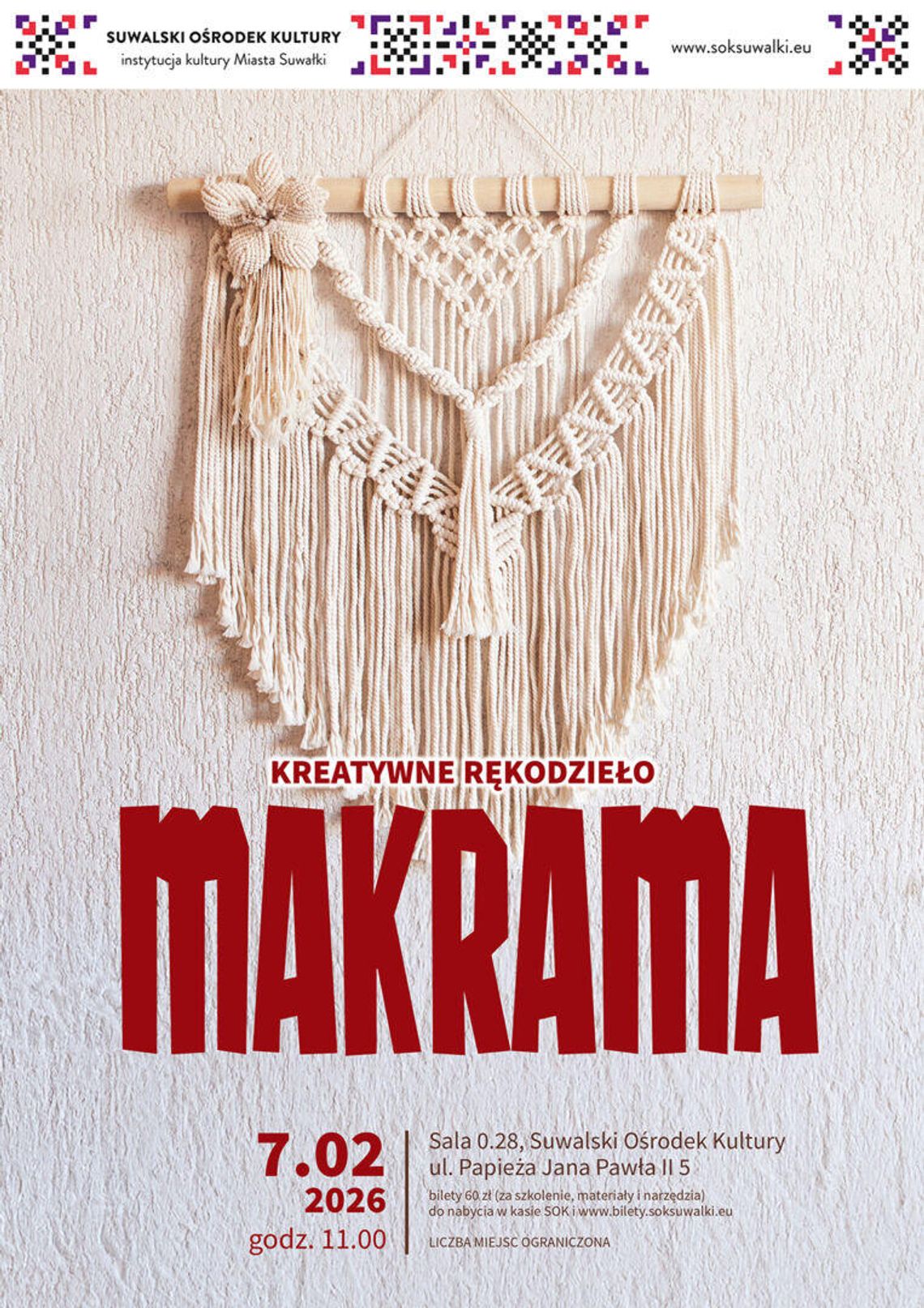 🧶 Kreatywne rękodzieło | Makrama – warsztaty w Suwałkach