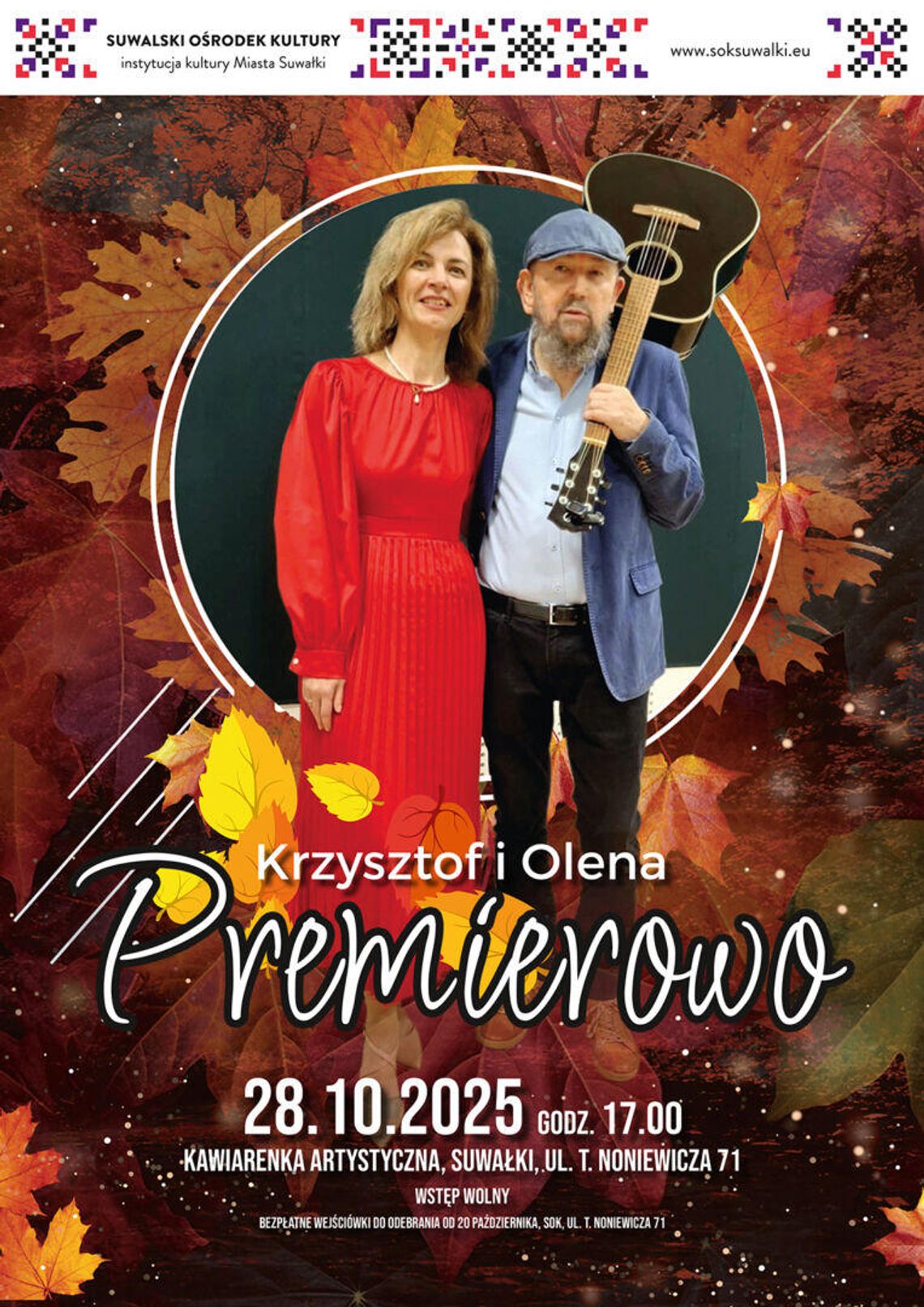 🎶 Krzysztof i Olena ponownie w Suwałkach – koncert w Kawiarence Artystycznej SOK