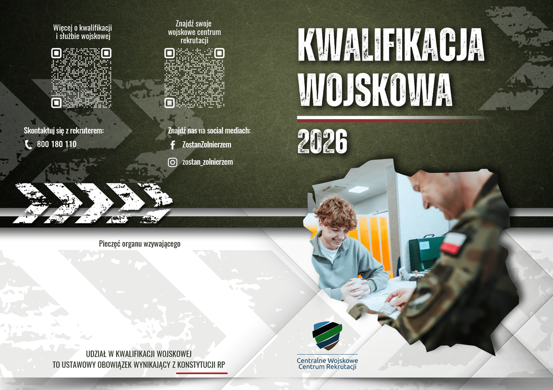 🪖 Kwalifikacja wojskowa 2026. Ważne terminy i obowiązki dla mieszkańców regionu