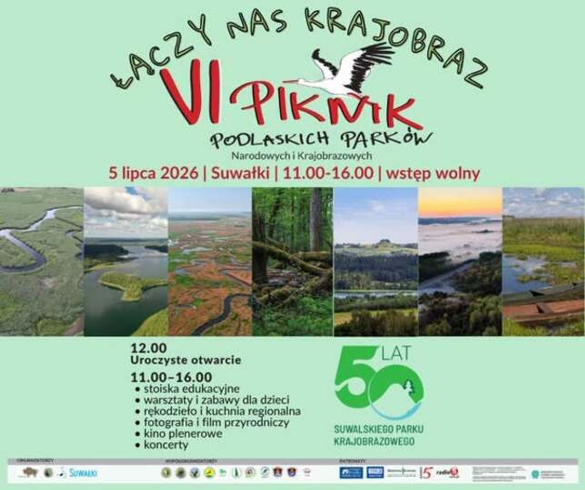 🌿 Łączy nas krajobraz. VI Piknik Podlaskich Parków Narodowych i Krajobrazowych już 5 lipca w Suwałkach 🌿 Łączy nas krajobraz. VI Piknik Podlaskich Parków Narodowych i Krajobrazowych już 5 lipca w Suwałkach