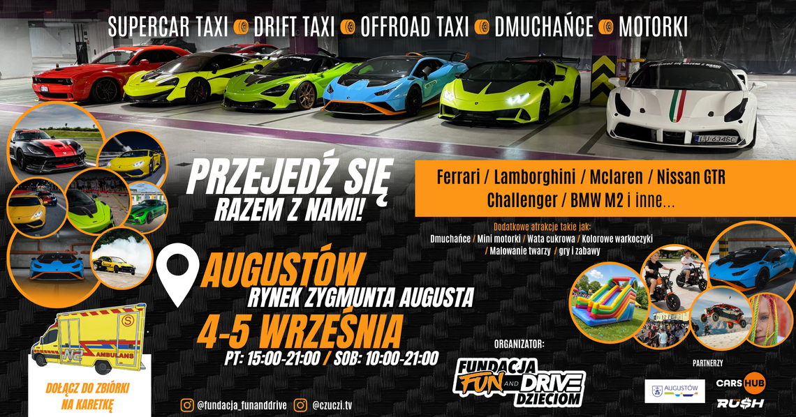 Lamborghini, Ferrari i McLaren w Suwałkach. Charytatywny piknik już 6 września Lamborghini, Ferrari i McLaren w Suwałkach. Charytatywny piknik już 6 września