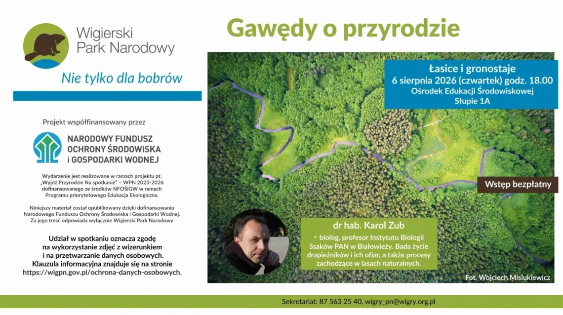 Łasice i gronostaje bohaterami kolejnych Gawęd o Przyrodzie. WPN zaprasza na spotkanie z naukowcem