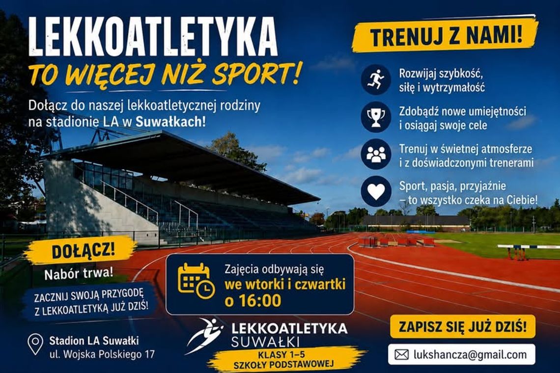 Lekkoatletyka w Suwałkach. Rusza nabór na zajęcia dla dzieci