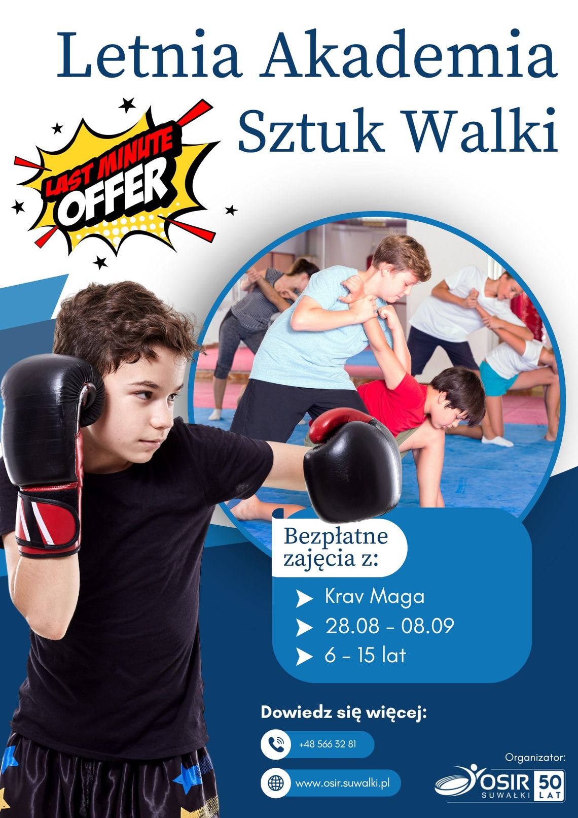 🥋 Letnia Akademia Sztuk Walki: ostatnie wolne miejsca na zajęcia z Krav Maga w Suwałkach!