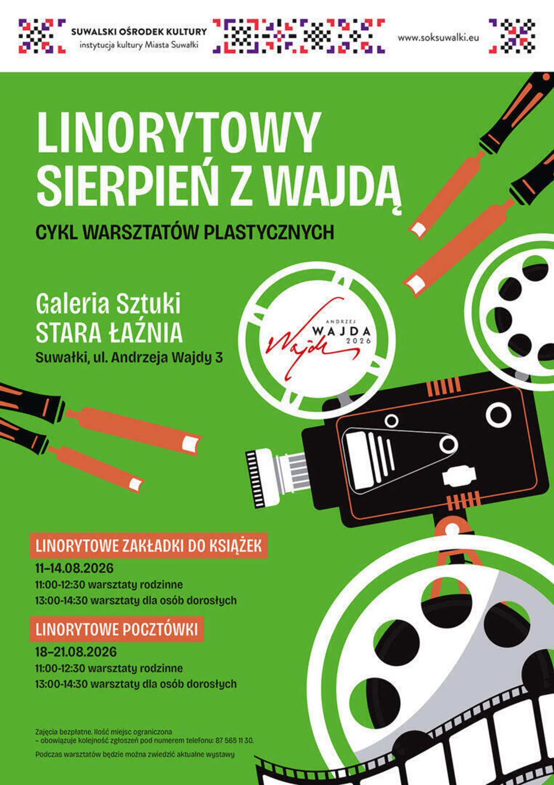 Linorytowy Sierpień z Wajdą. Rodzinne warsztaty tworzenia autorskich pocztówek w Suwałkach Linorytowy Sierpień z Wajdą. Rodzinne warsztaty tworzenia autorskich pocztówek w Suwałkach