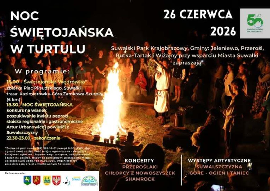 🔥 Magiczna Noc Świętojańska w Turtulu. Będą koncerty, wędrówka i widowiskowy pokaz ognia