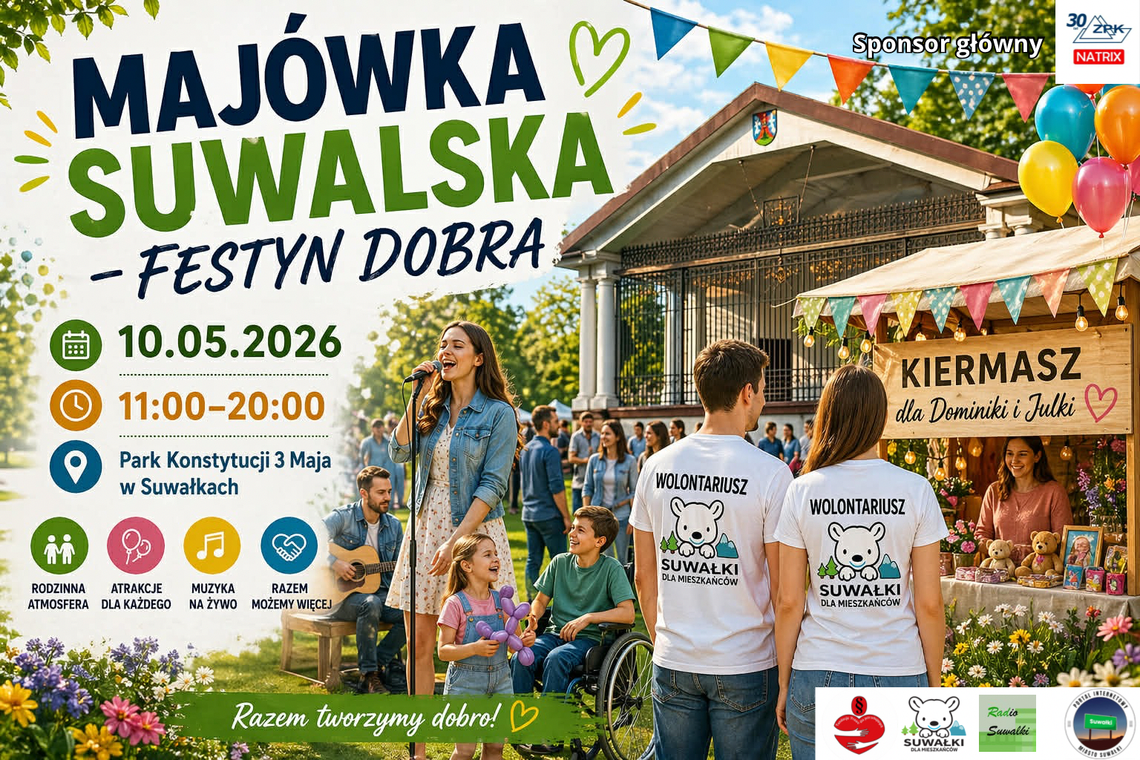 Majówka Suwalska – Festyn Dobra już 10 maja w Parku Konstytucji 3 Maja