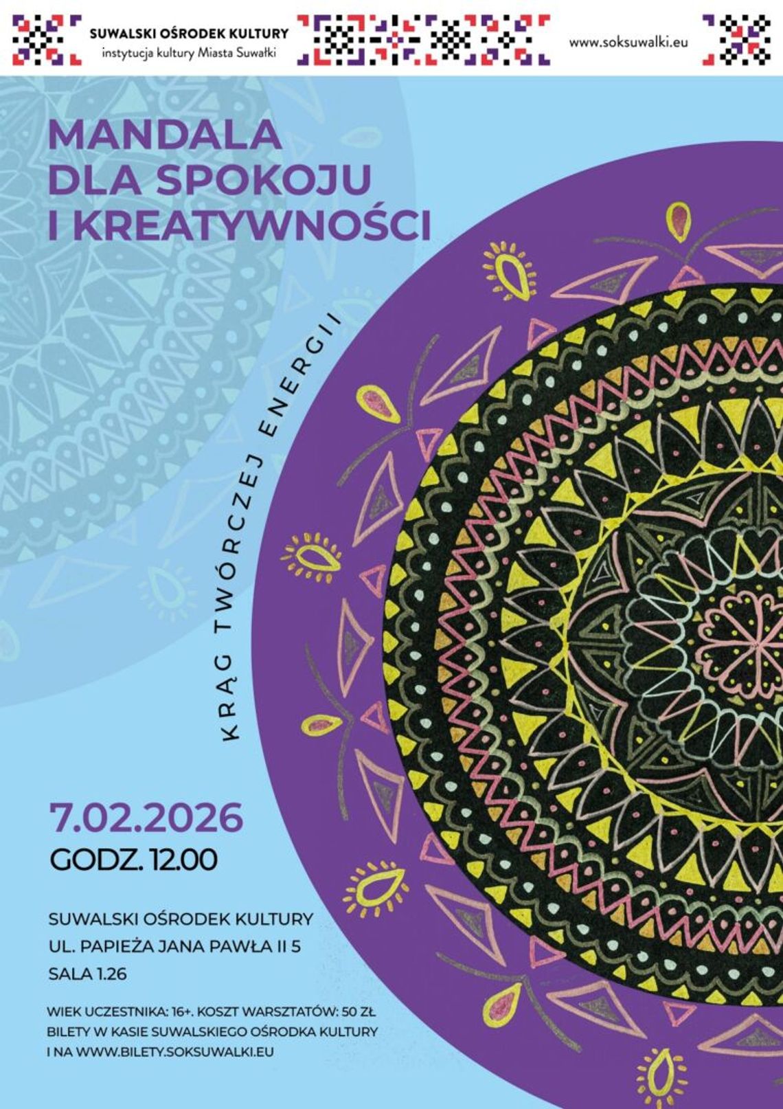 🌀 Mandala dla spokoju i kreatywności – warsztaty w Suwałkach