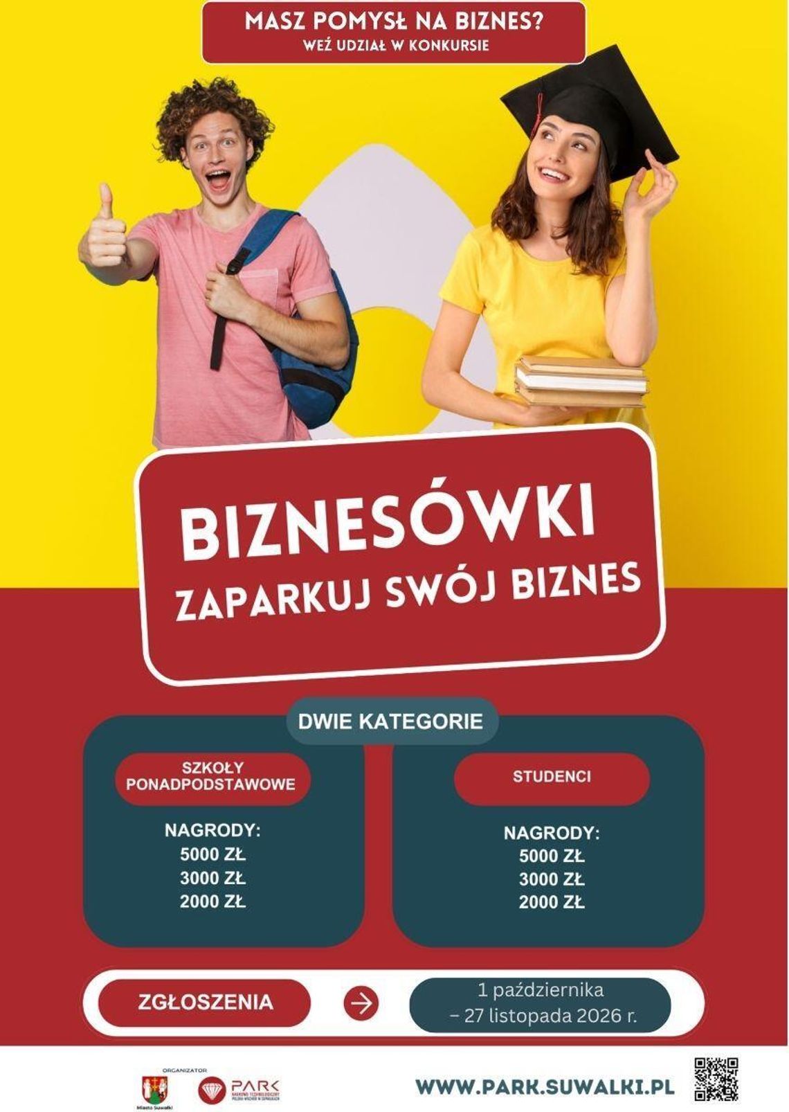Masz pomysł na biznes? W Suwałkach do zdobycia nawet 5000 zł dla studenta! Masz pomysł na biznes? W Suwałkach do zdobycia nawet 5000 zł dla studenta!