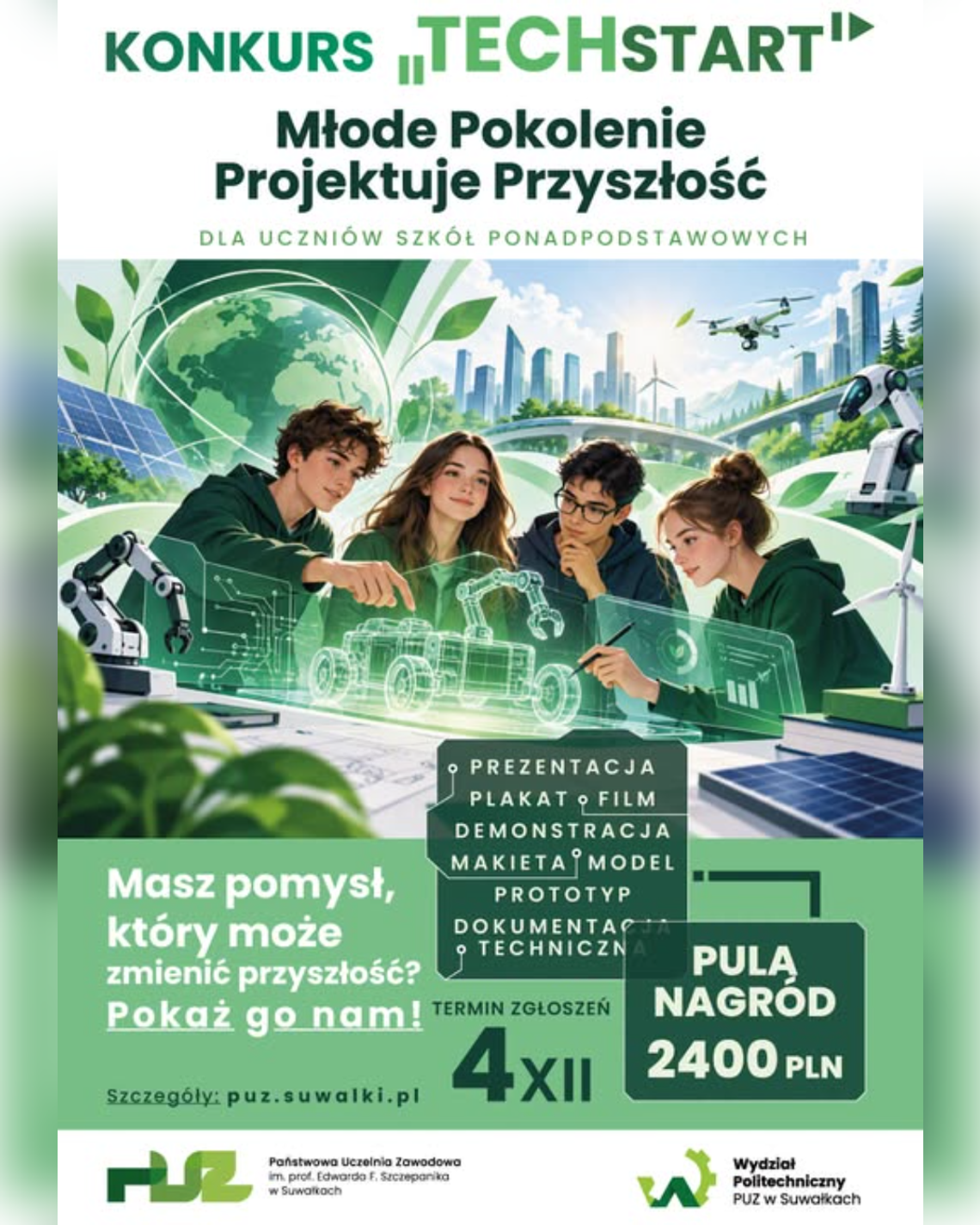 Masz pomysł na wynalazek? W Suwałkach uczniowie mogą zdobyć 1200 zł za innowacyjny projekt