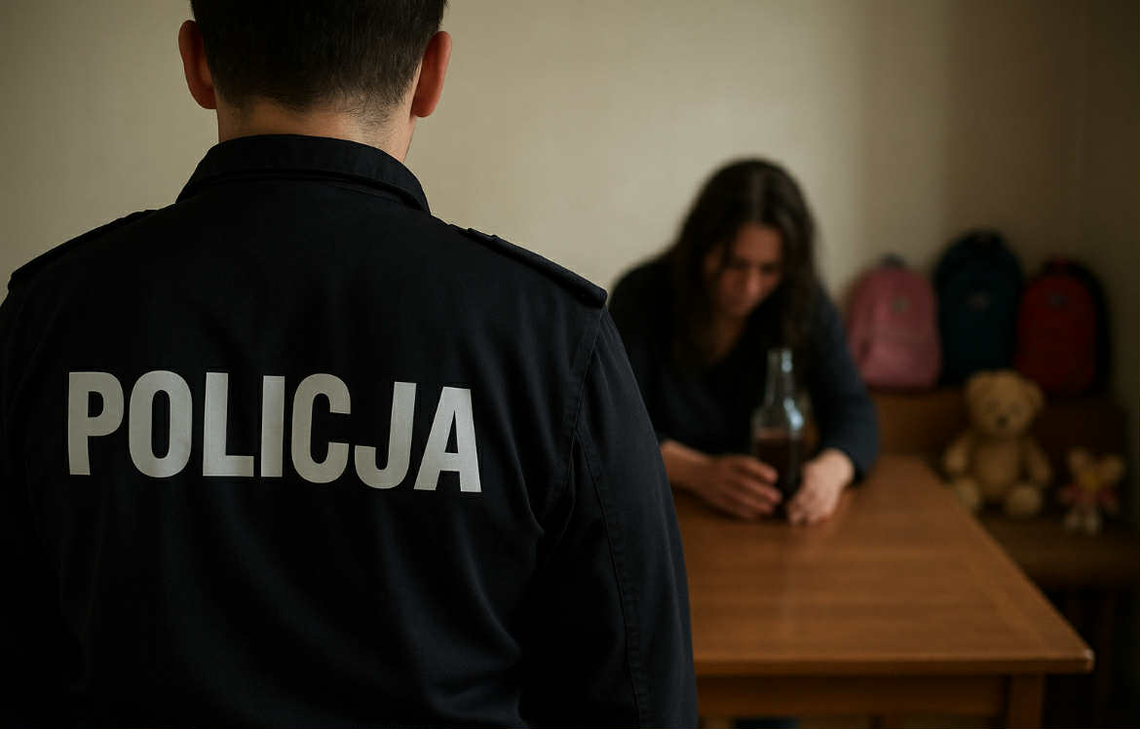 🚨 Miała prawie 2 promile i trójkę dzieci pod opieką. Interweniowali suwalscy policjanci