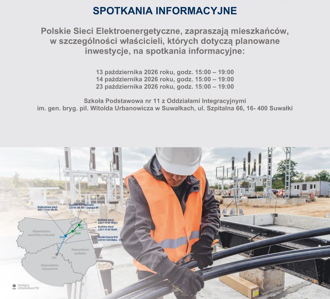 Mieszkańcy mogą dopytać o most energetyczny Polska–Litwa. Konsultacje w Suwałkach Mieszkańcy mogą dopytać o most energetyczny Polska–Litwa. Konsultacje w Suwałkach