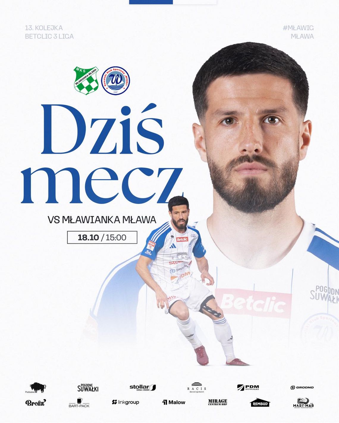 ⚽ Mławianka Mława – Wigry Suwałki. Debiut nowego trenera i walka o punkty na wyjeździe ⚽ Mławianka Mława – Wigry Suwałki. Debiut nowego trenera i walka o punkty na wyjeździe