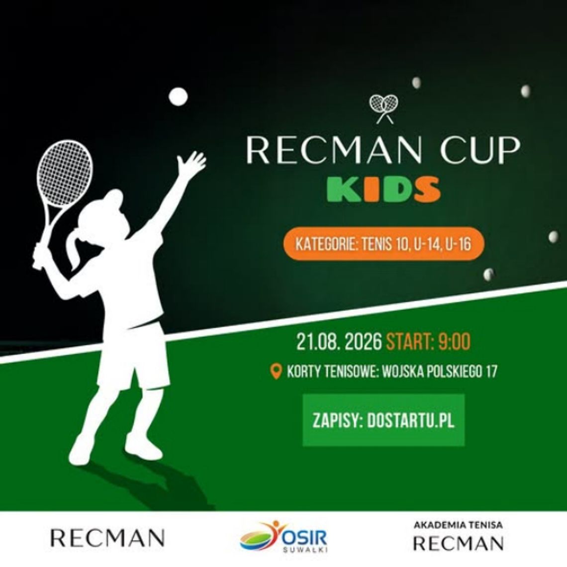 Młodzi tenisiści, czas na Was! Ruszyły zapisy na Recman Cup KIDS 2026 🎾
