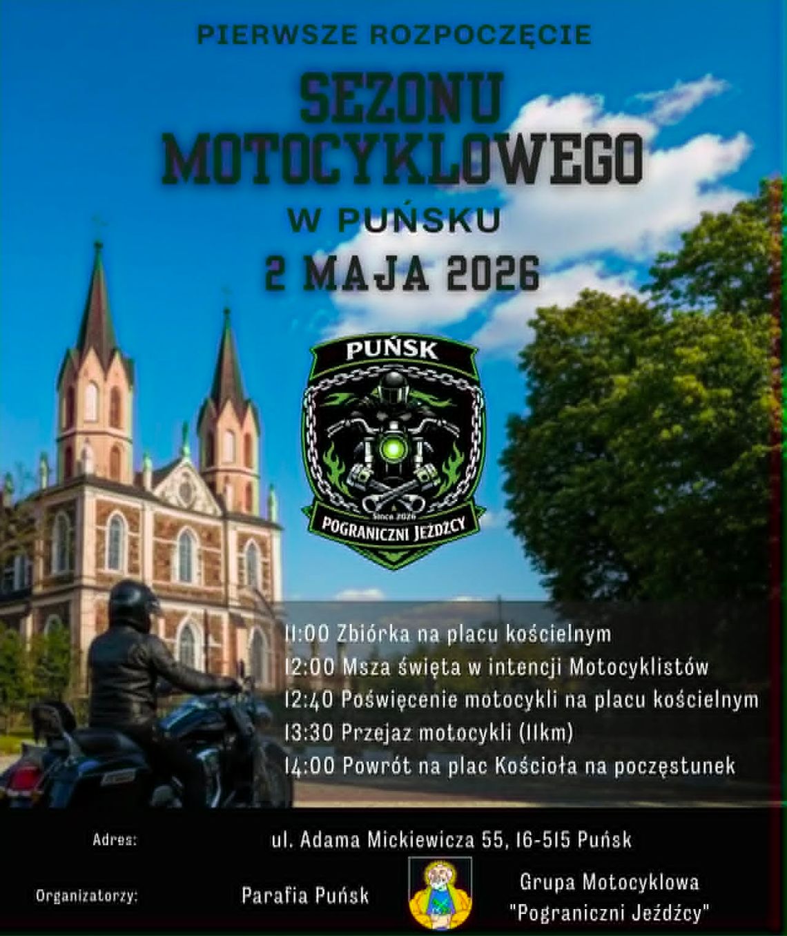 Motocykliści jednoczą siły. W Puńsku powstała grupa „Pograniczni Jeźdźcy” i zaprasza na otwarcie sezonu