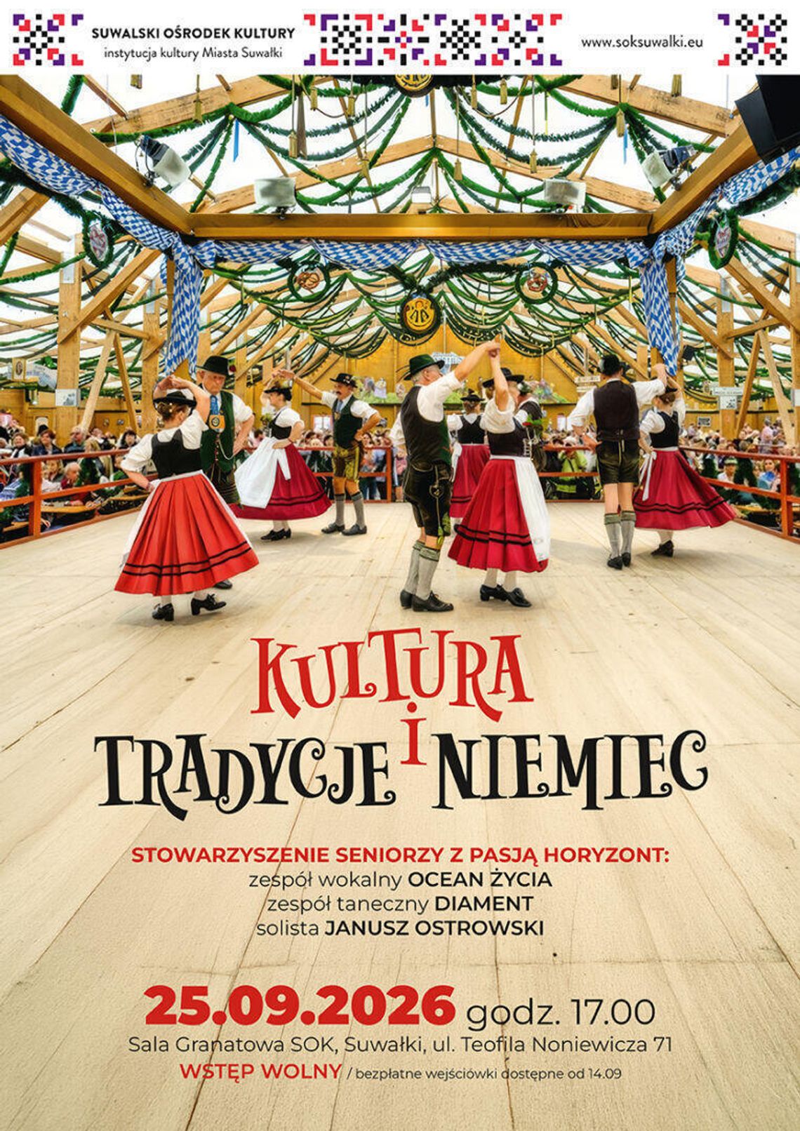 Muzyka, taniec i niemieckie tradycje. W Suwałkach odbędzie się wyjątkowy koncert Muzyka, taniec i niemieckie tradycje. W Suwałkach odbędzie się wyjątkowy koncert