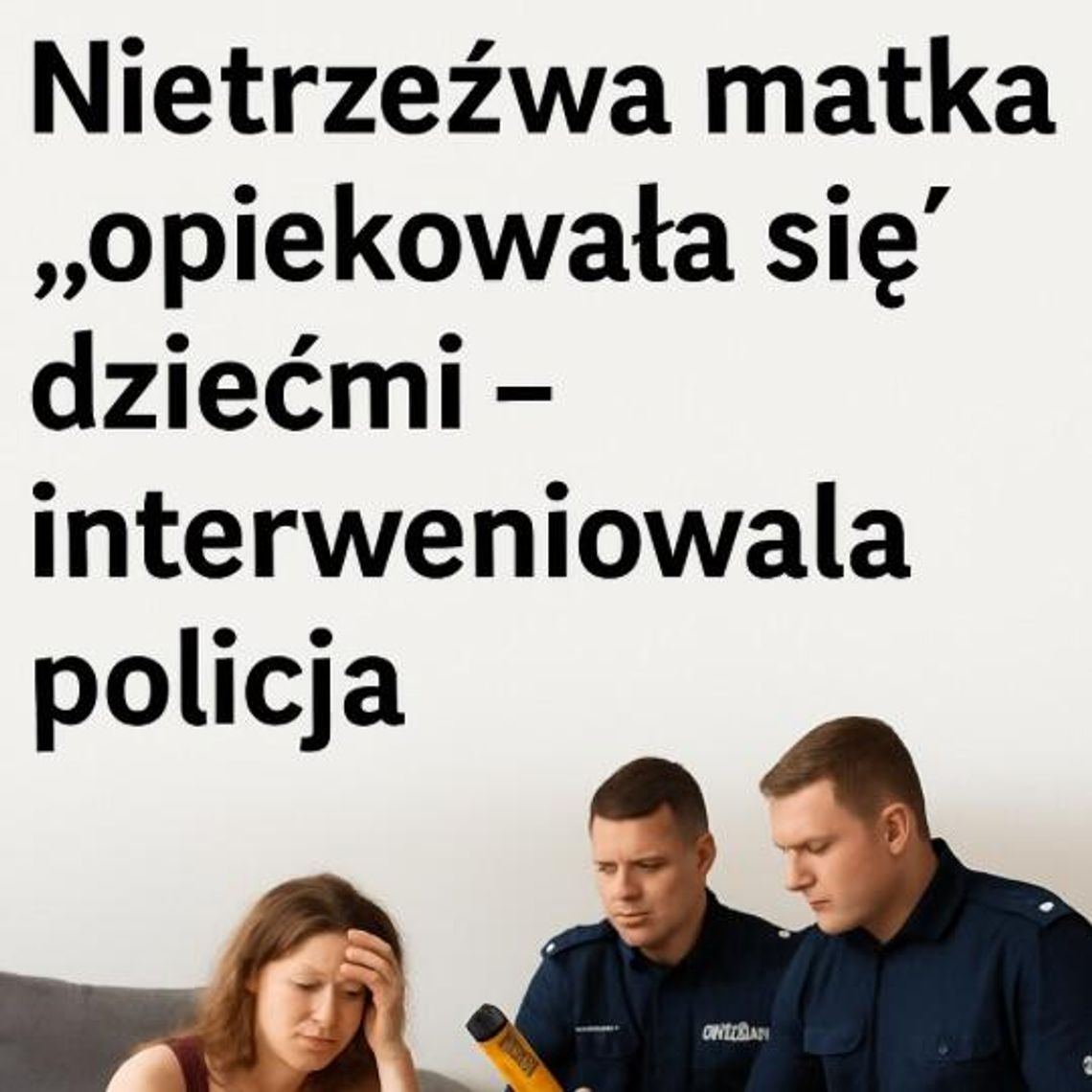 Nietrzeźwa matka „opiekowała się” dziećmi – interweniowała policja