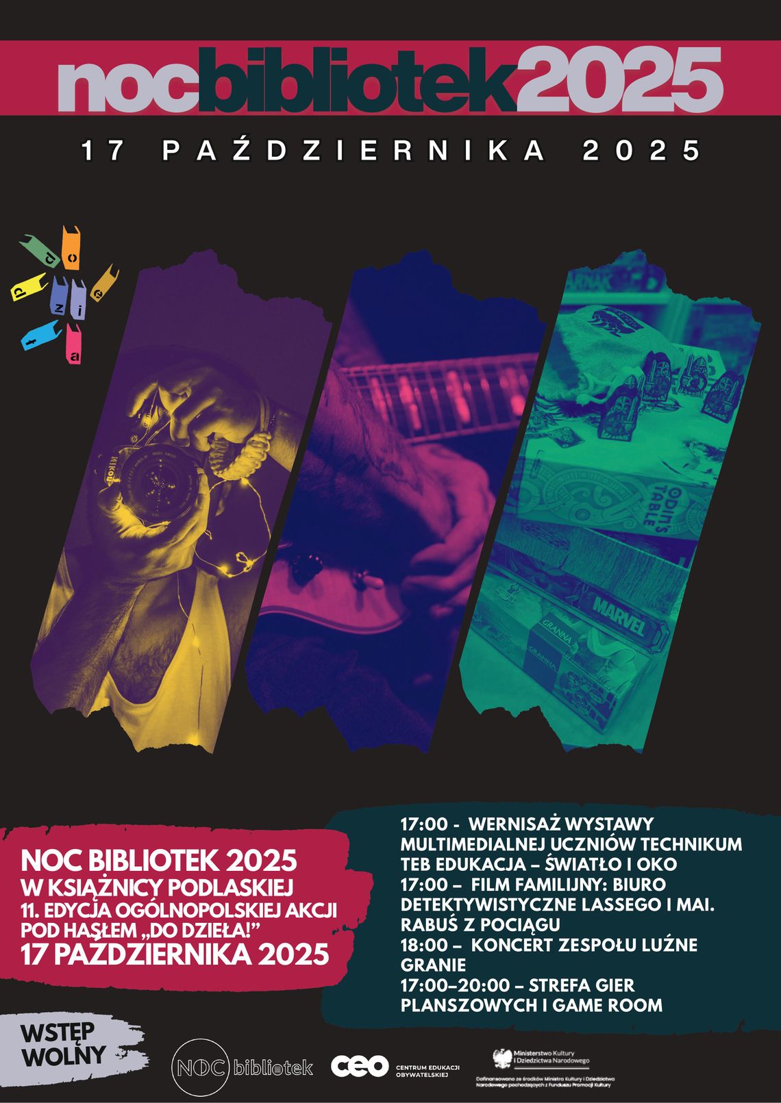 ✨📚 Noc Bibliotek w Książnicy Podlaskiej 2025 – „Do dzieła!”