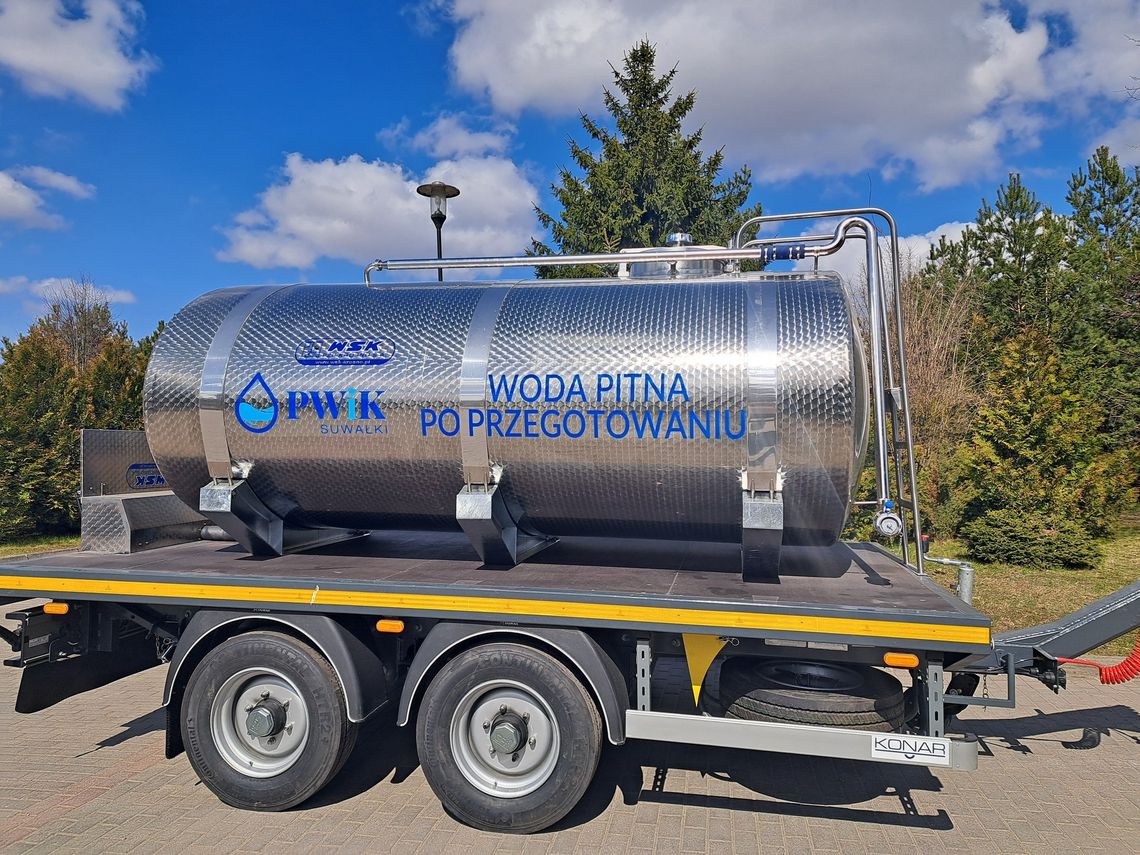 Nowa cysterna dla Suwałk. Wzmocnienie bezpieczeństwa dostaw wody pitnej Nowa cysterna dla Suwałk. Wzmocnienie bezpieczeństwa dostaw wody pitnej
