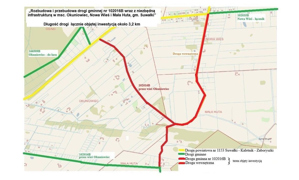 Nowa droga w Okuniowcu, Nowej Wsi i Małej Hucie. Jest już koncepcja projektu