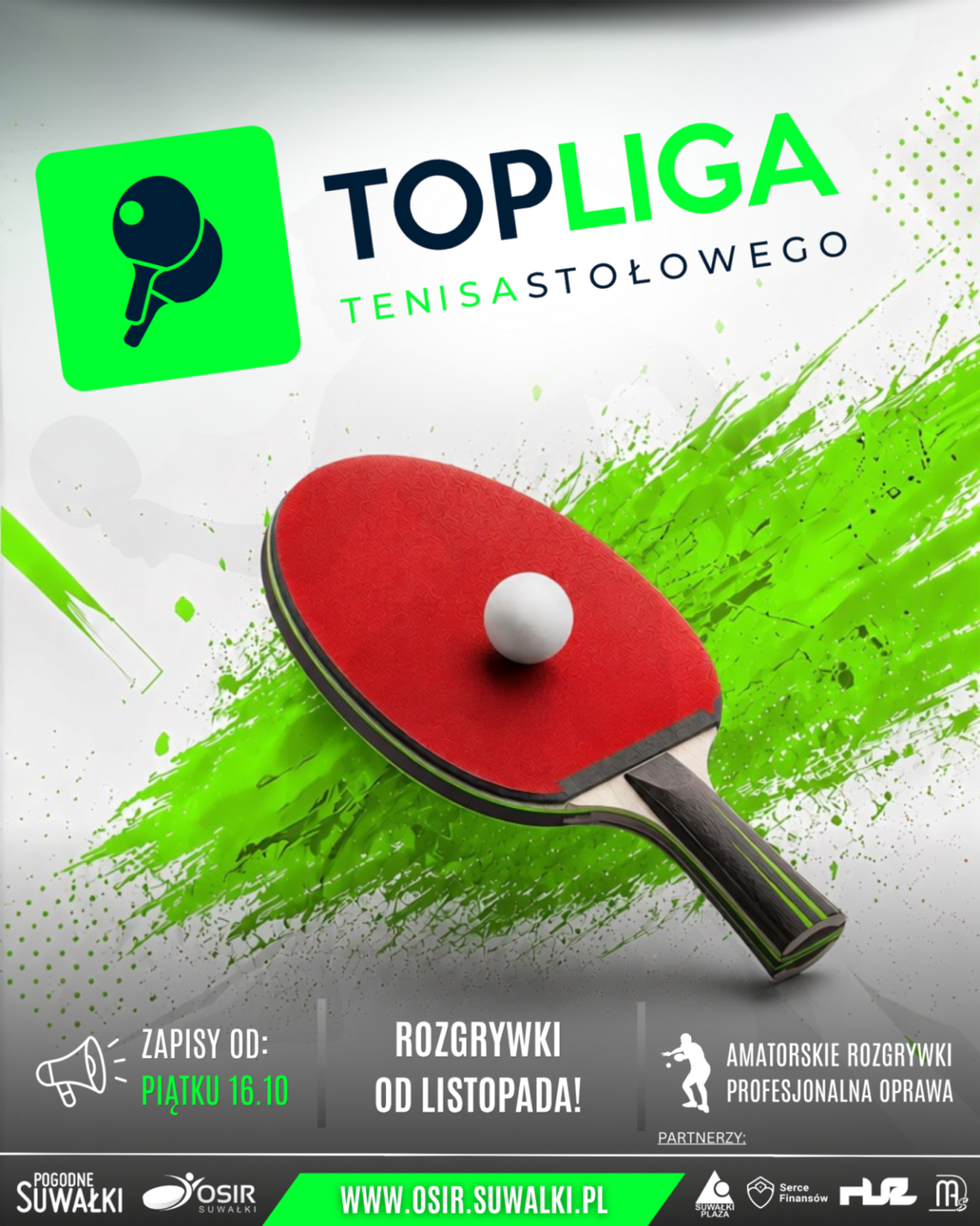 Nowa liga tenisa stołowego w Suwałkach. Zapisy ruszają 16 października!