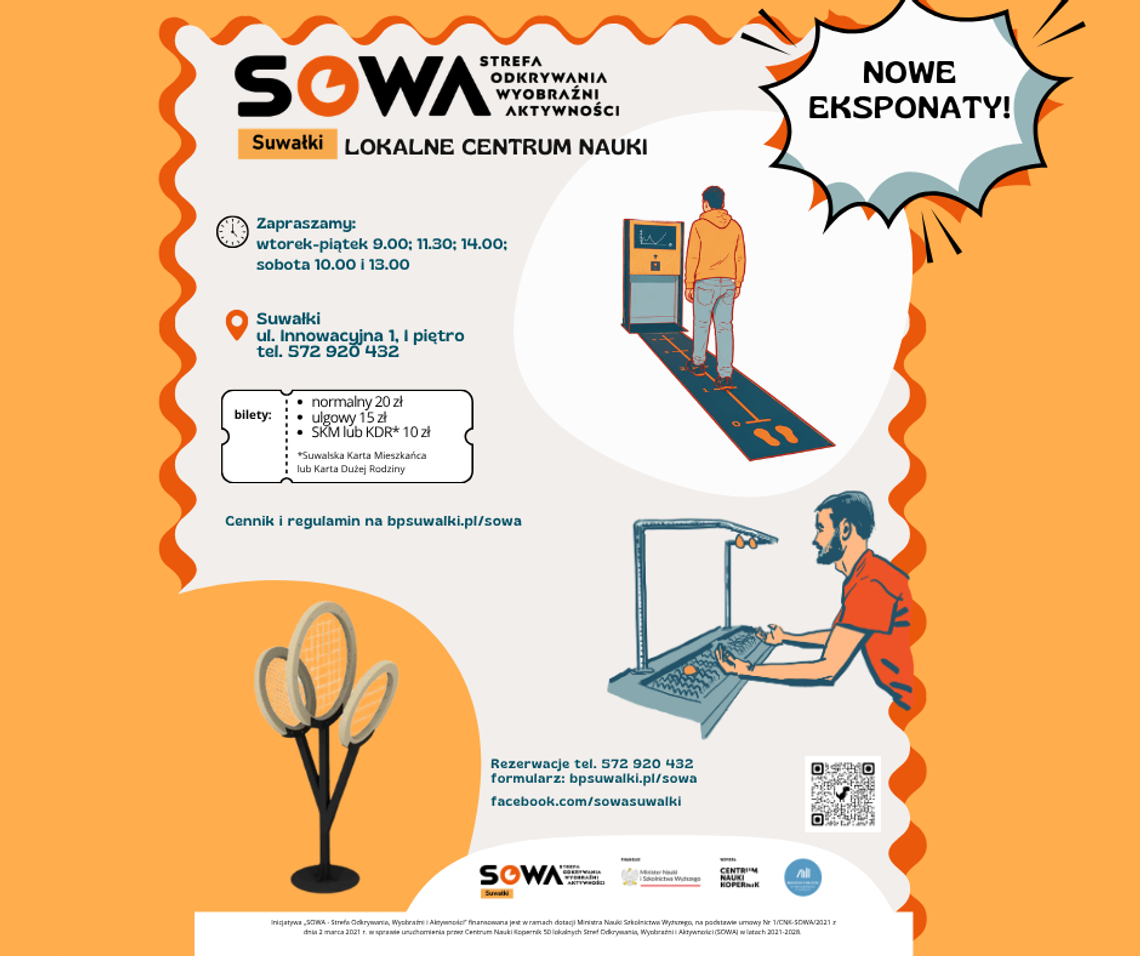 Nowe eksponaty w SOWA Suwałki. Jeszcze więcej nauki przez doświadczenie Nowe eksponaty w SOWA Suwałki. Jeszcze więcej nauki przez doświadczenie